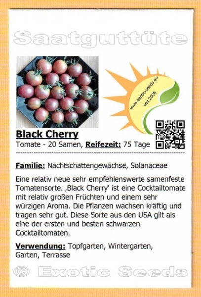 Tomate 'Black Cherry', 20-1.000 Samen
